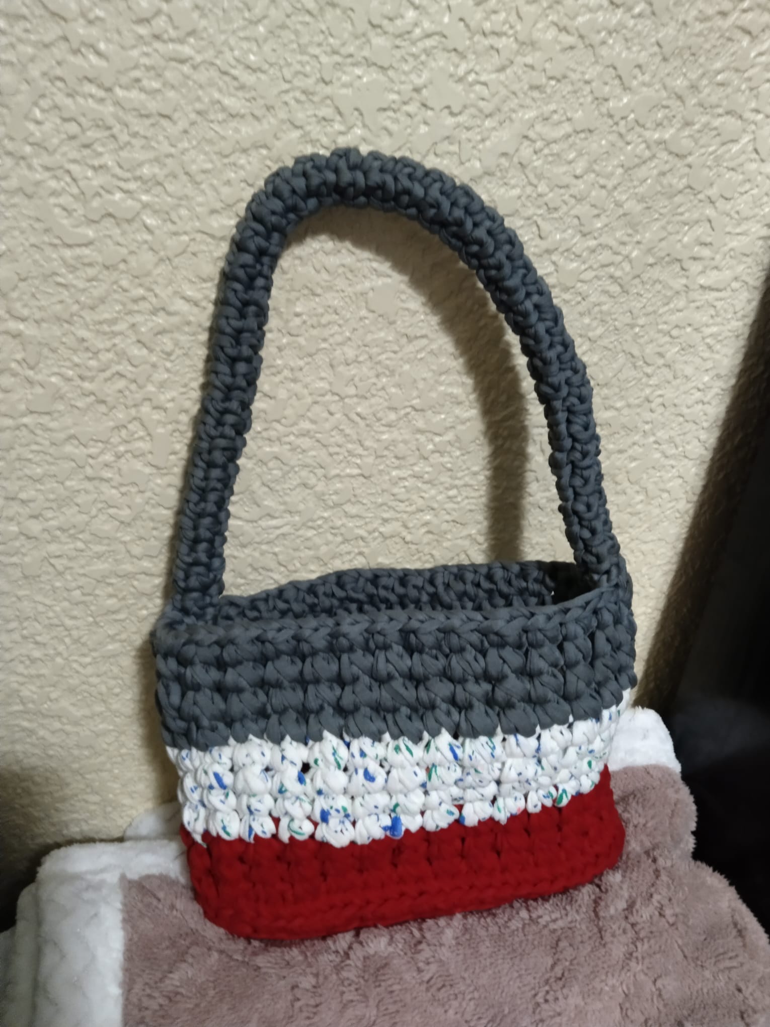 Bufanda de lana suave color terracota