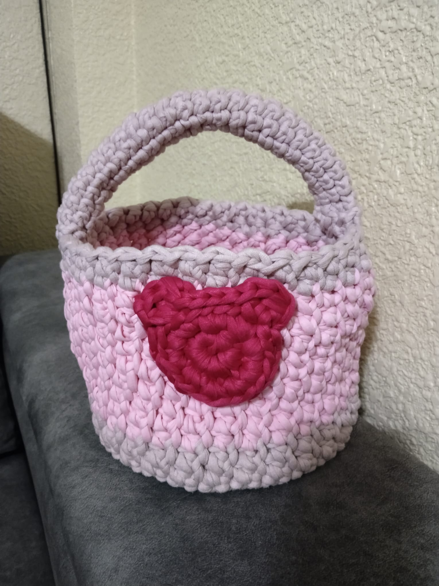 Tote bag tejido minimalista